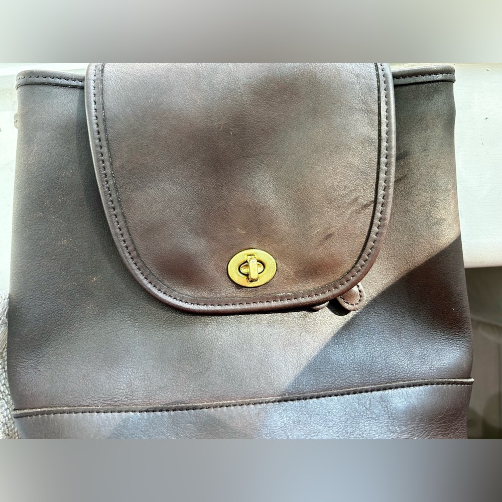 Coach Authentic 100% Leather Drawstring Backpack … - image 6